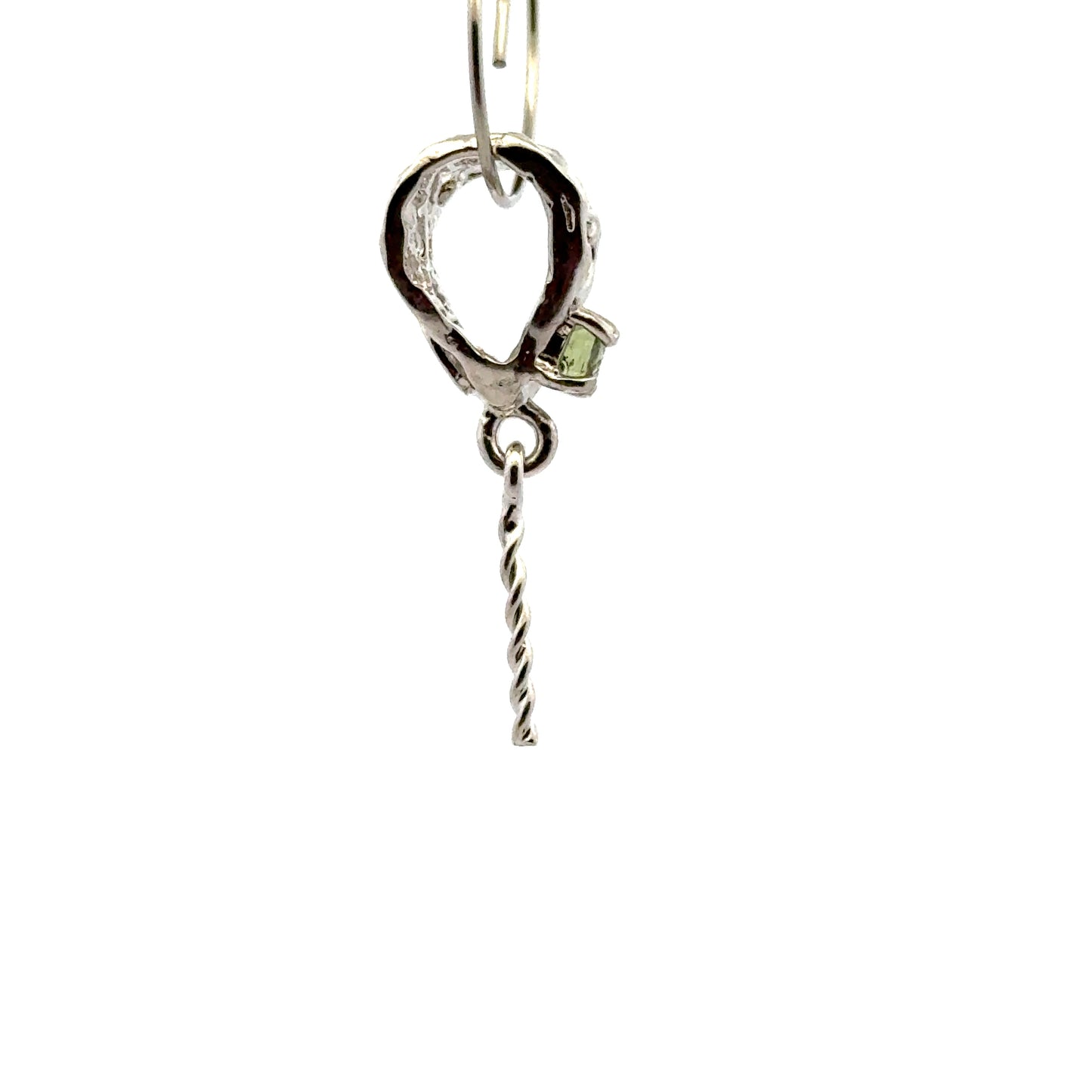 925 Sterling Silver Peg Bail with Faceted Sapphire