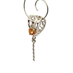 925 Sterling Silver Peg Bail with Faceted Sapphire