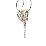 925 Sterling Silver Peg Bail with Faceted Sapphire