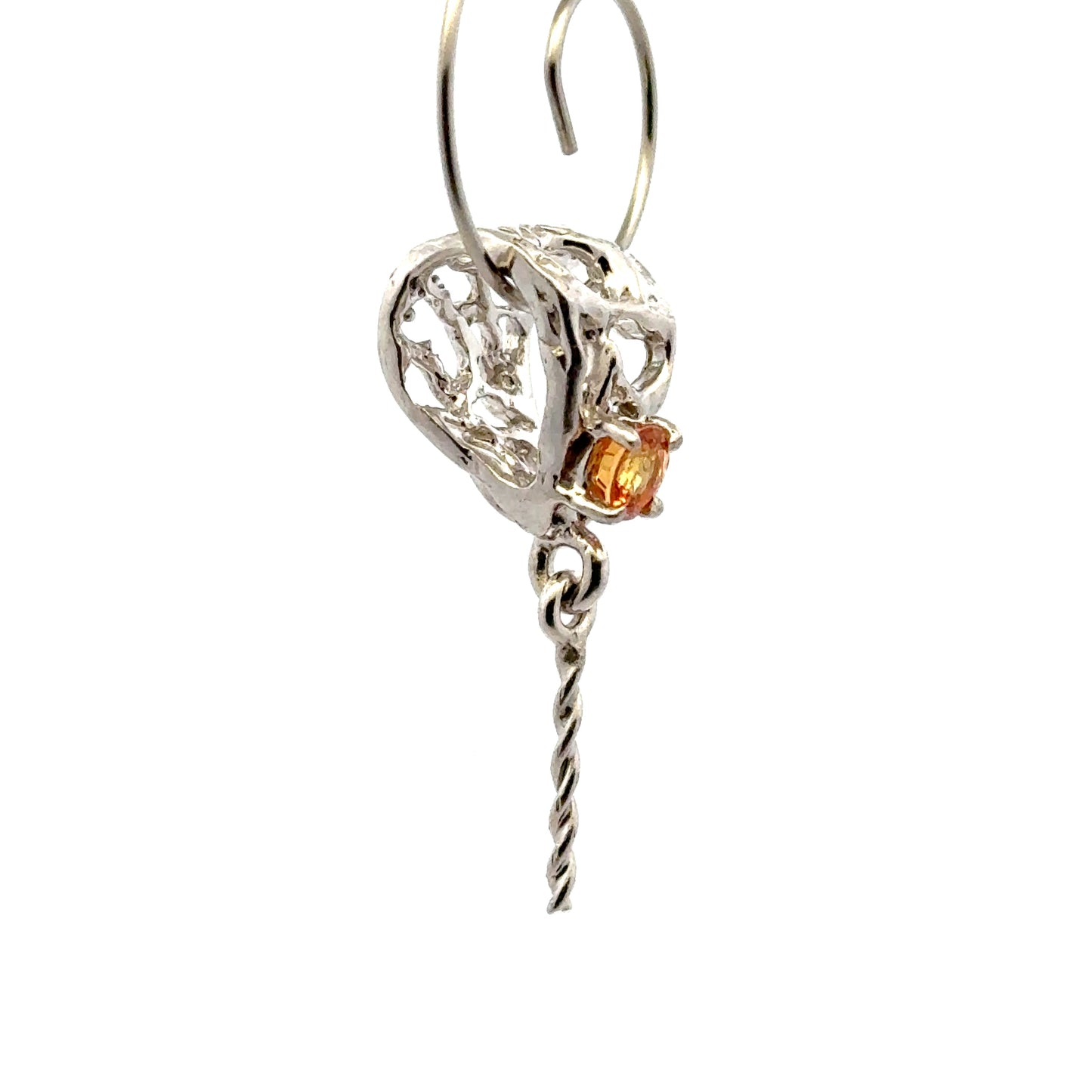 925 Sterling Silver Peg Bail with Faceted Sapphire