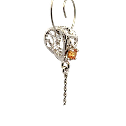 925 Sterling Silver Peg Bail with Faceted Sapphire