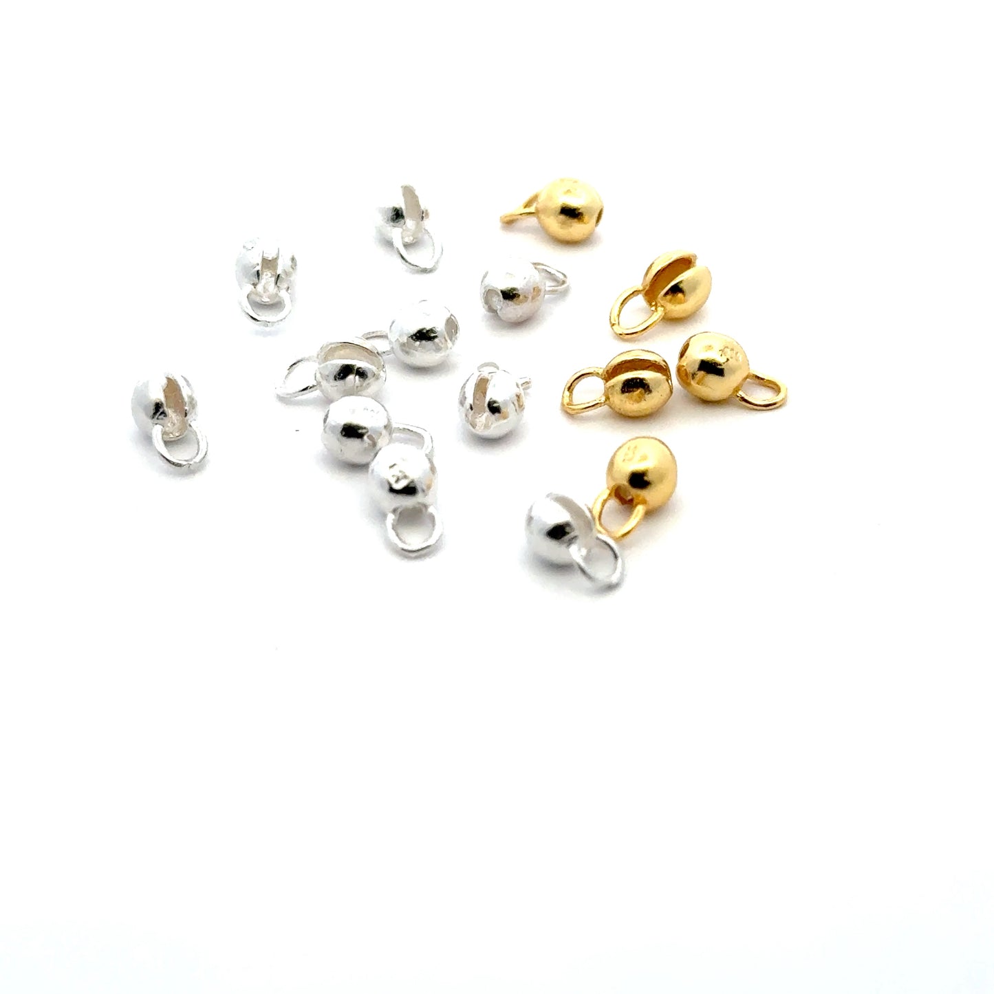 925 Sterling Silver Pack of 10 Crimp Cover