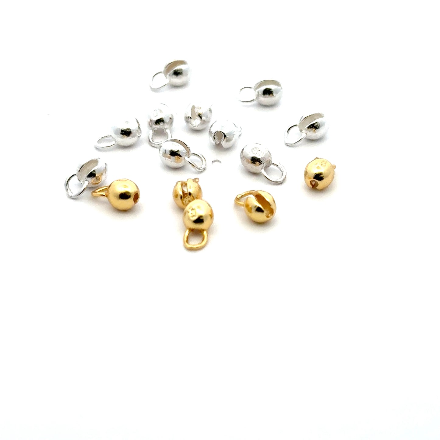 925 Sterling Silver Pack of 10 Crimp Cover