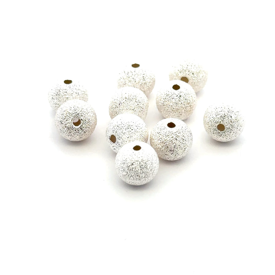 925 Sterling Silver Pack of 10 Lasered Diamond Balls