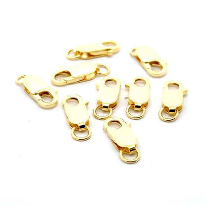 925 Sterling Silver Pack of 5 Oblong Lobster Clasp Close Jump Ring