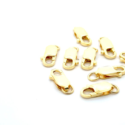 925 Sterling Silver Pack of 5 Oblong Lobster Clasp Close Jump Ring