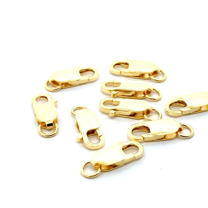 925 Sterling Silver Pack of 5 Oblong Lobster Clasp Close Jump Ring