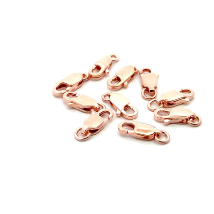 925 Sterling Silver Pack of 5 Oblong Lobster Clasp Close Jump Ring