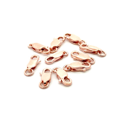 925 Sterling Silver Pack of 5 Oblong Lobster Clasp Close Jump Ring