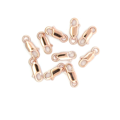 925 Sterling Silver Pack of 5 Oblong Lobster Clasp Close Jump Ring