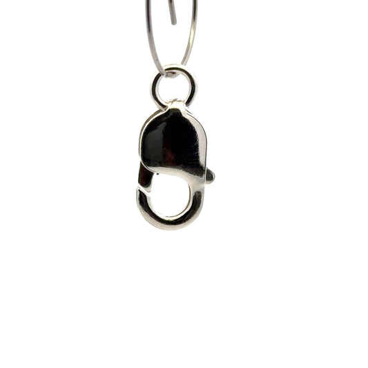 925 Sterling Silver Oblong Lobster Clasp Open Jump Ring