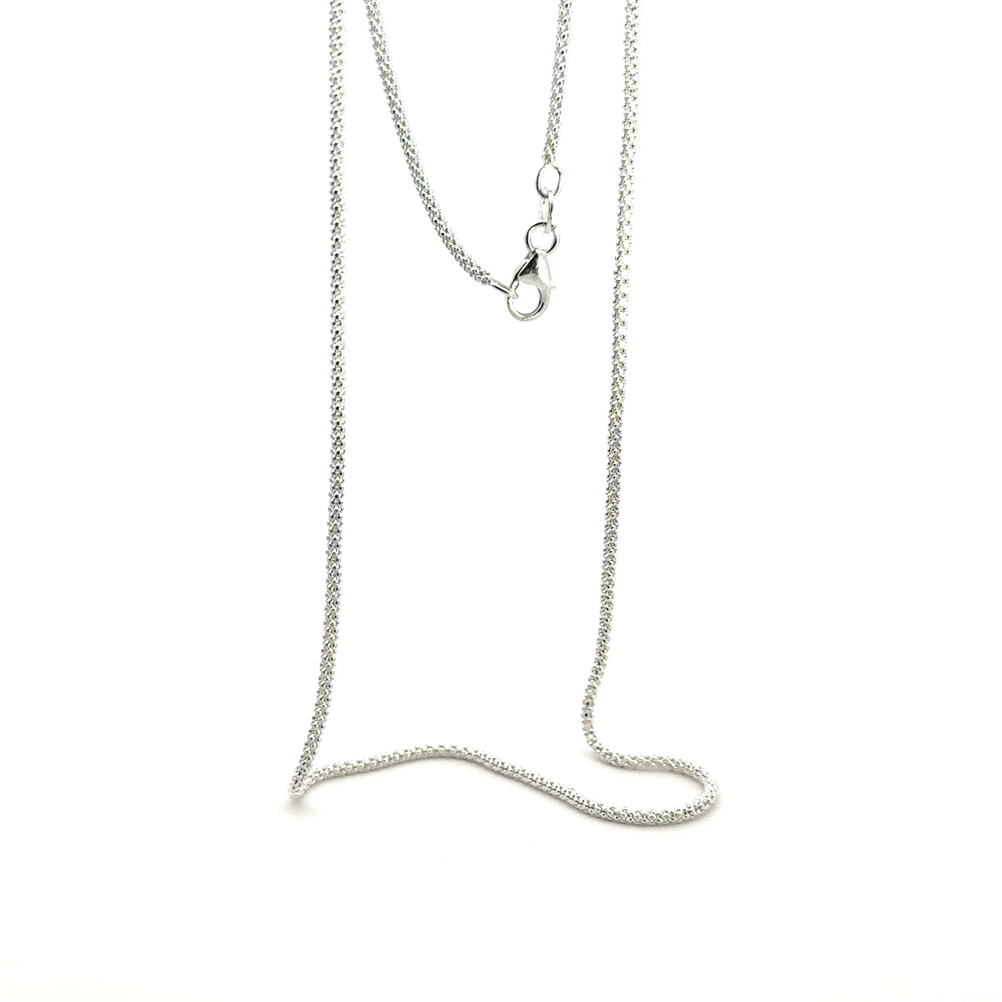 925 Sterling Silver Popcorn Chain