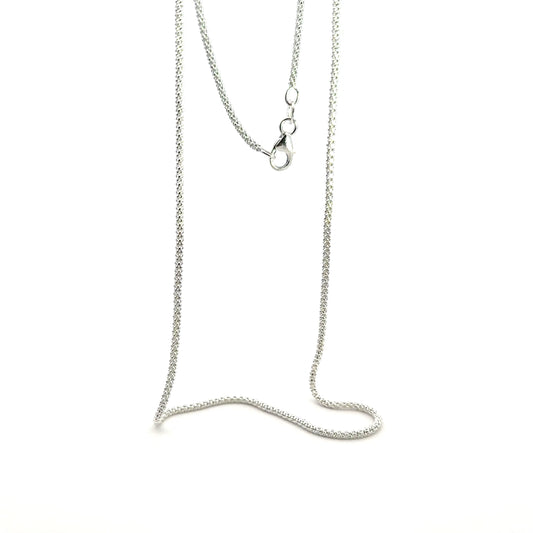 925 Sterling Silver Popcorn Chain