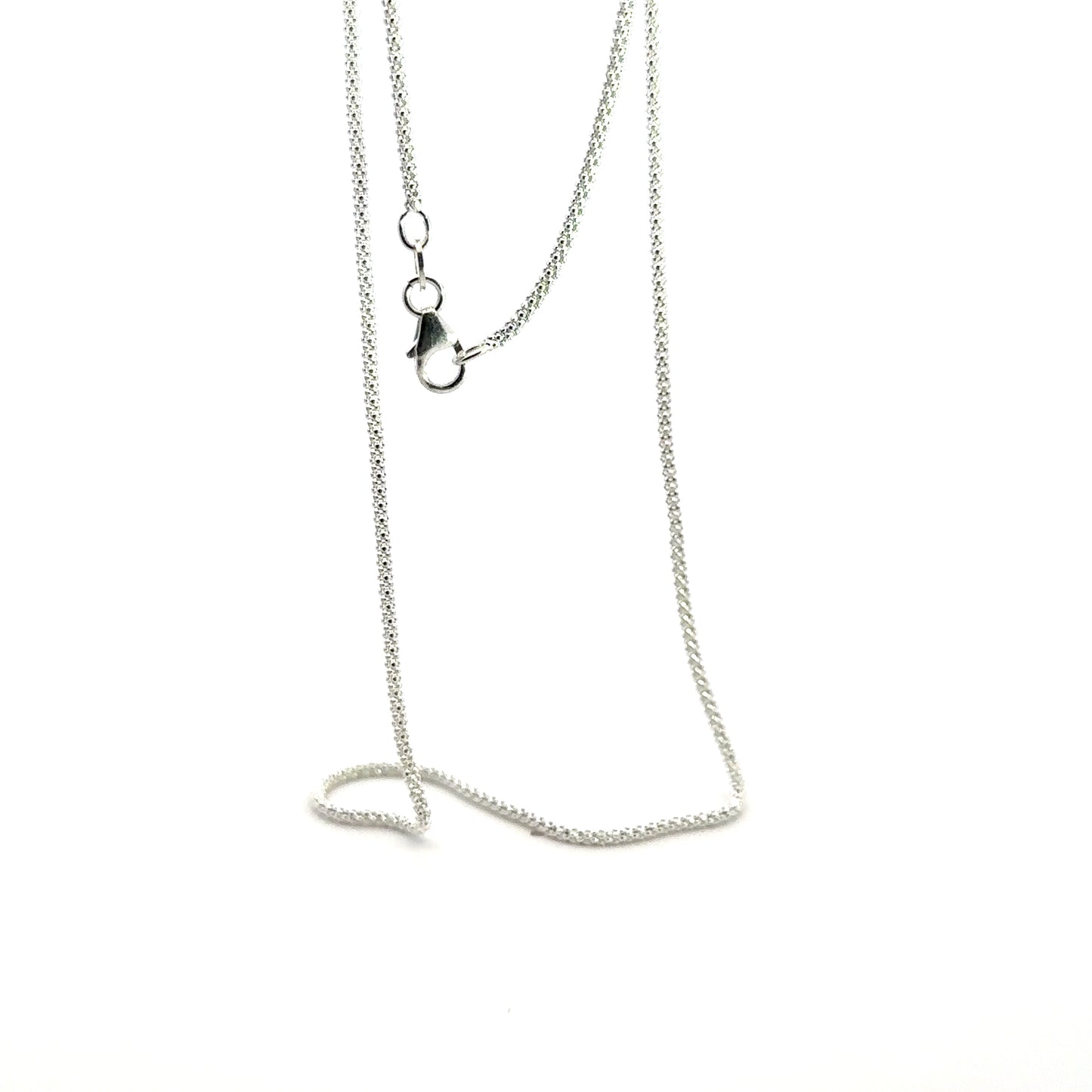 925 Sterling Silver Popcorn Chain