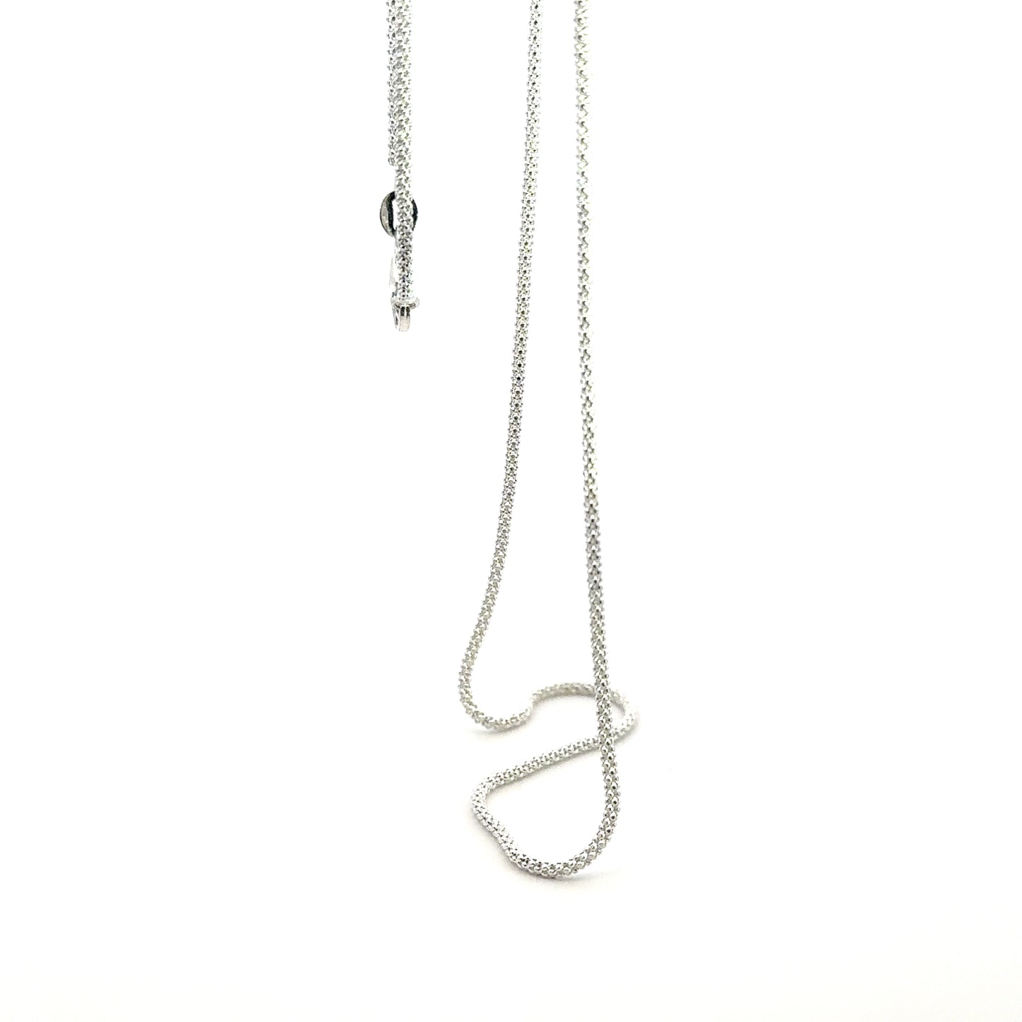 925 Sterling Silver Popcorn Chain