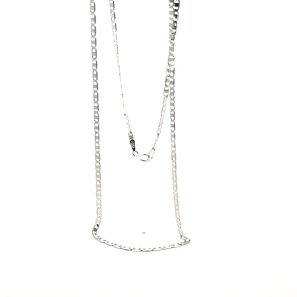 925 Sterling Silver Flat Mariner Chain