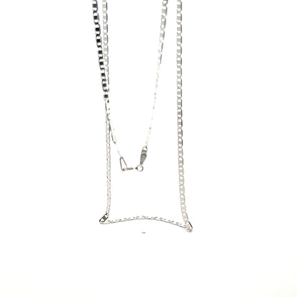 925 Sterling Silver Flat Mariner Chain
