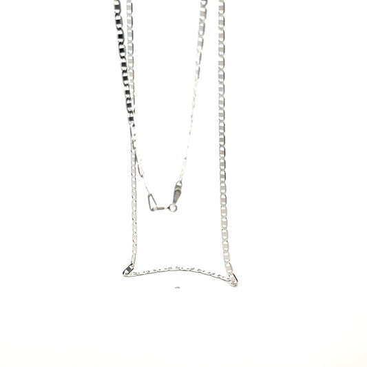 925 Sterling Silver Flat Mariner Chain