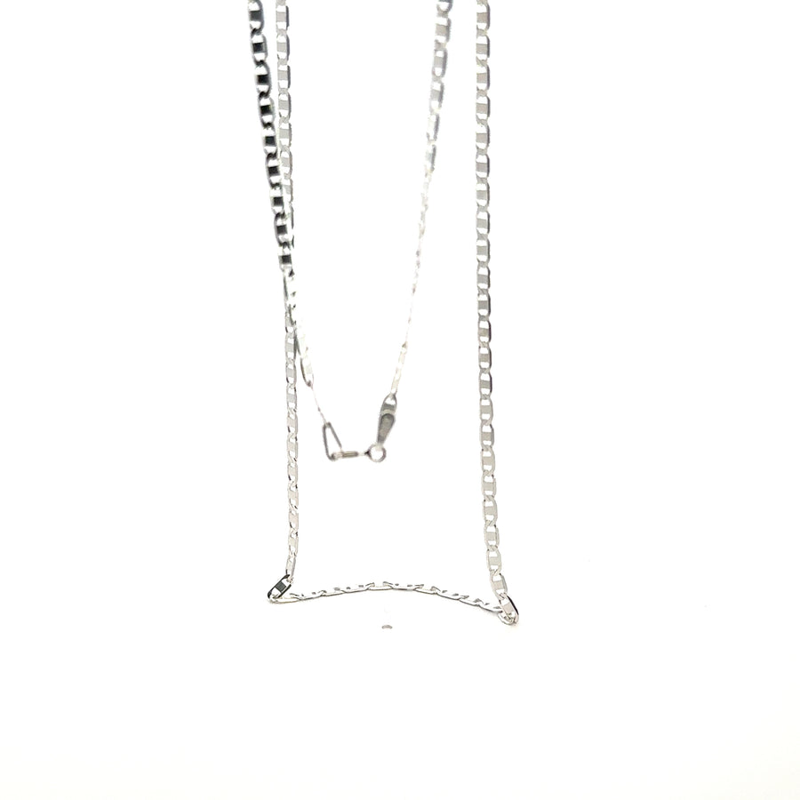 925 Sterling Silver Flat Mariner Chain