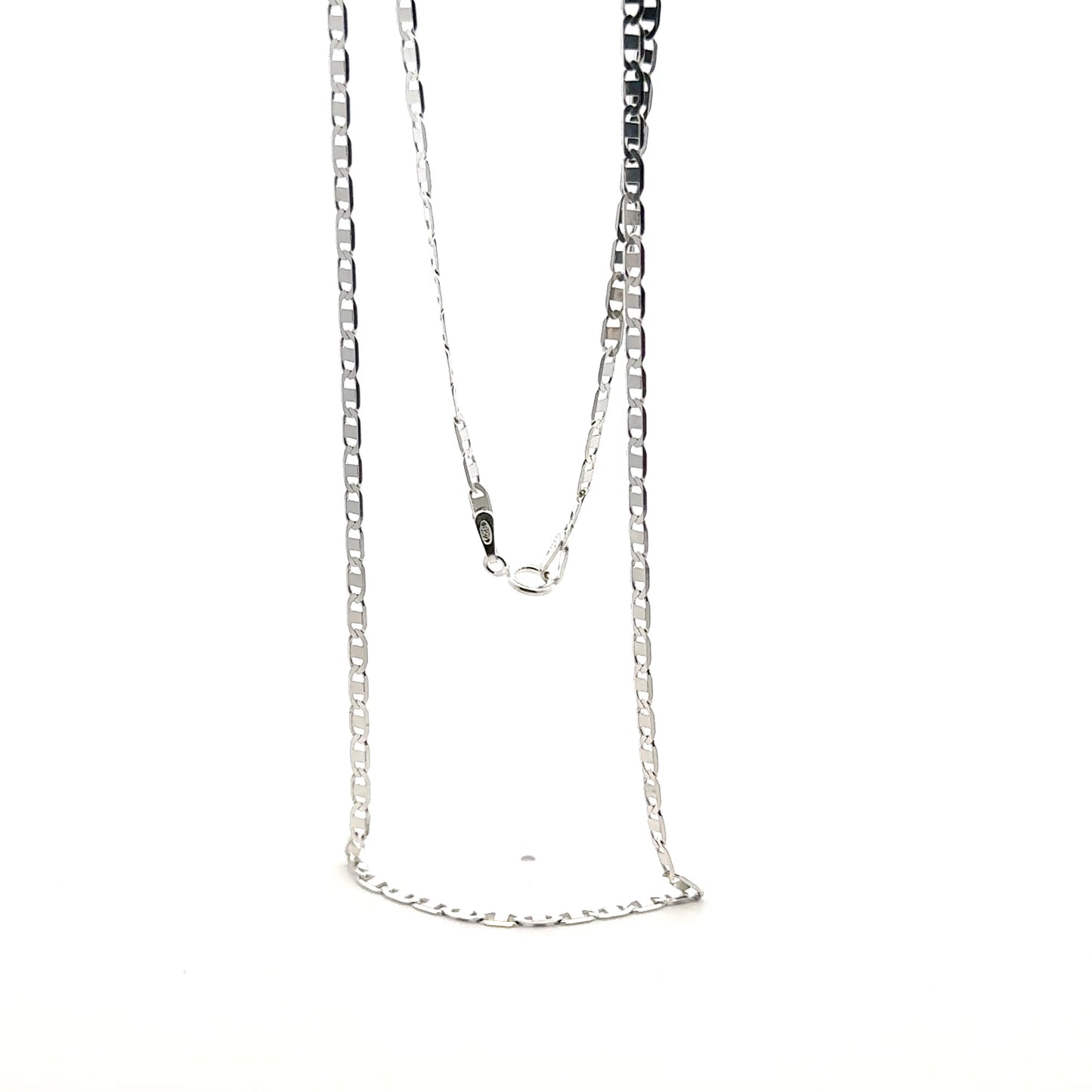 925 Sterling Silver Flat Mariner Chain