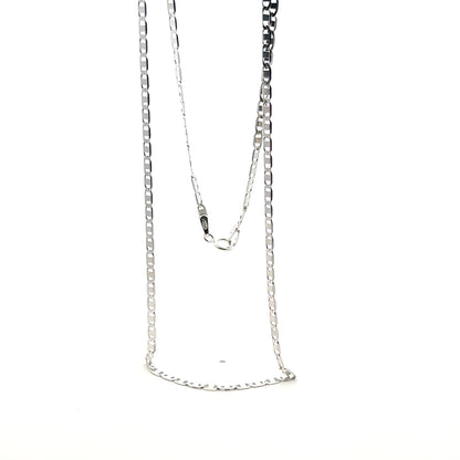925 Sterling Silver Flat Mariner Chain