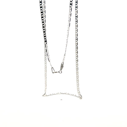 925 Sterling Silver Flat Mariner Chain