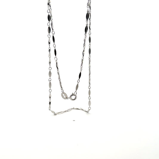 925 Sterling Silver Fancy Fob Chain