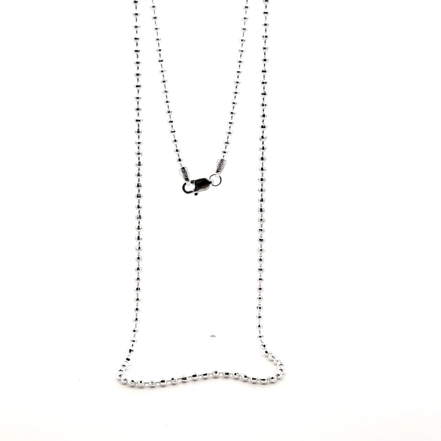 925 Sterling Silver Faceted Disco Ball Chain
