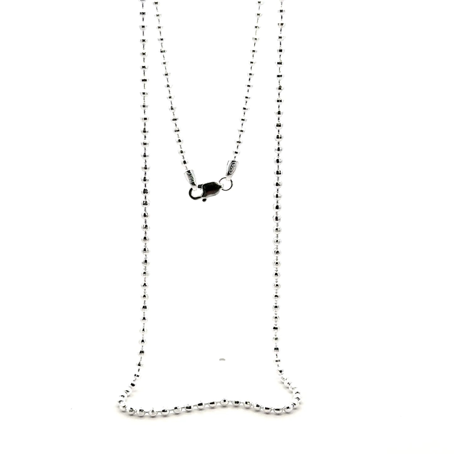 925 Sterling Silver Faceted Disco Ball Chain