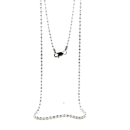 925 Sterling Silver Faceted Disco Ball Chain