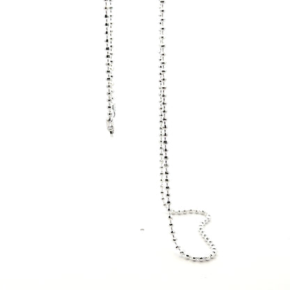925 Sterling Silver Faceted Disco Ball Chain