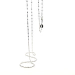 925 Sterling Silver Tube and Bead Chain