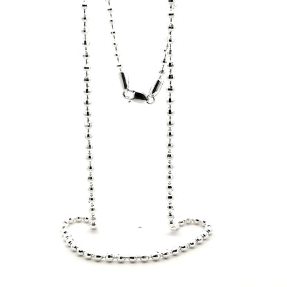 925 Sterling Silver Faceted Disco Ball Chain