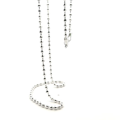 925 Sterling Silver Faceted Disco Ball Chain