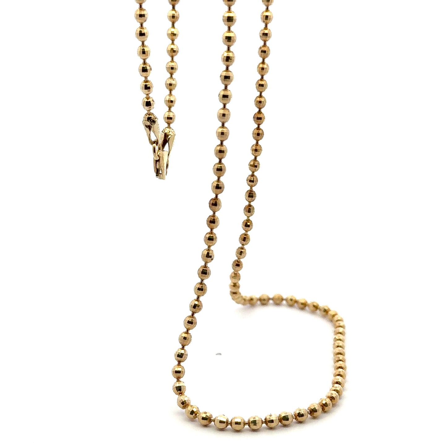 925 Sterling Silver Faceted Disco Ball Chain