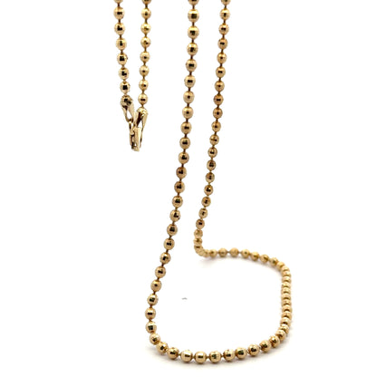 925 Sterling Silver Faceted Disco Ball Chain