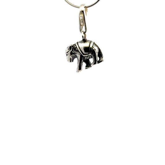 925 Sterling Silver Blanket Bear Charm with Tear-drop Lobster Clasp