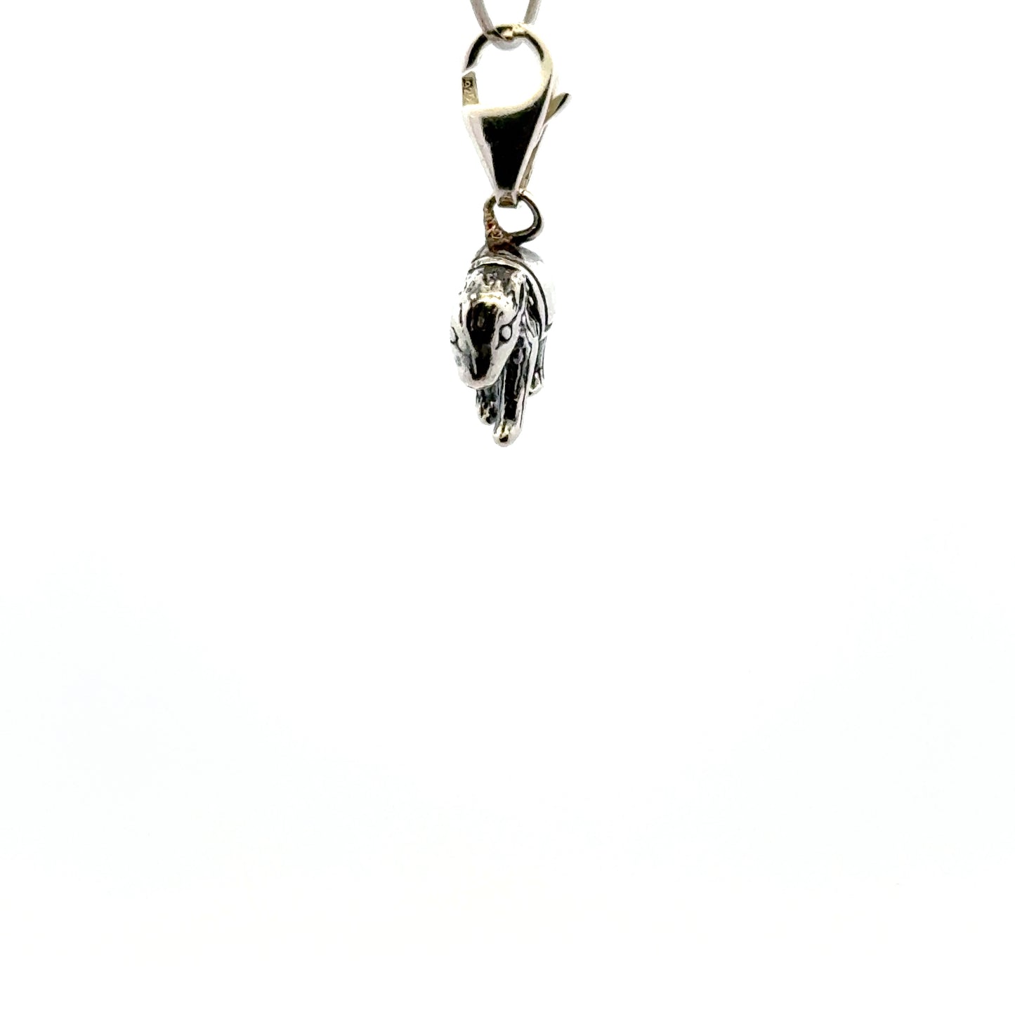 925 Sterling Silver Blanket Bear Charm with Tear-drop Lobster Clasp