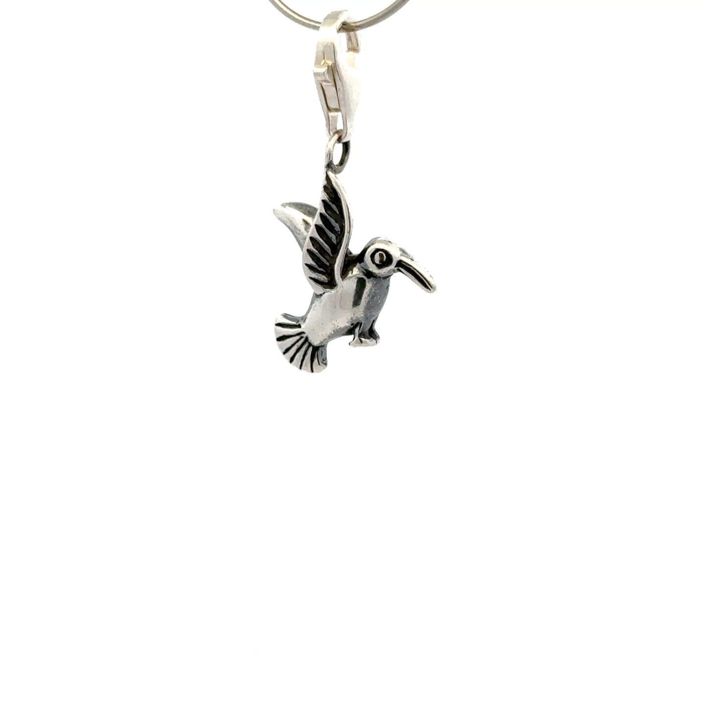 925 Sterling Silver Hummingbird with Tear-drop - Lobster Clasp