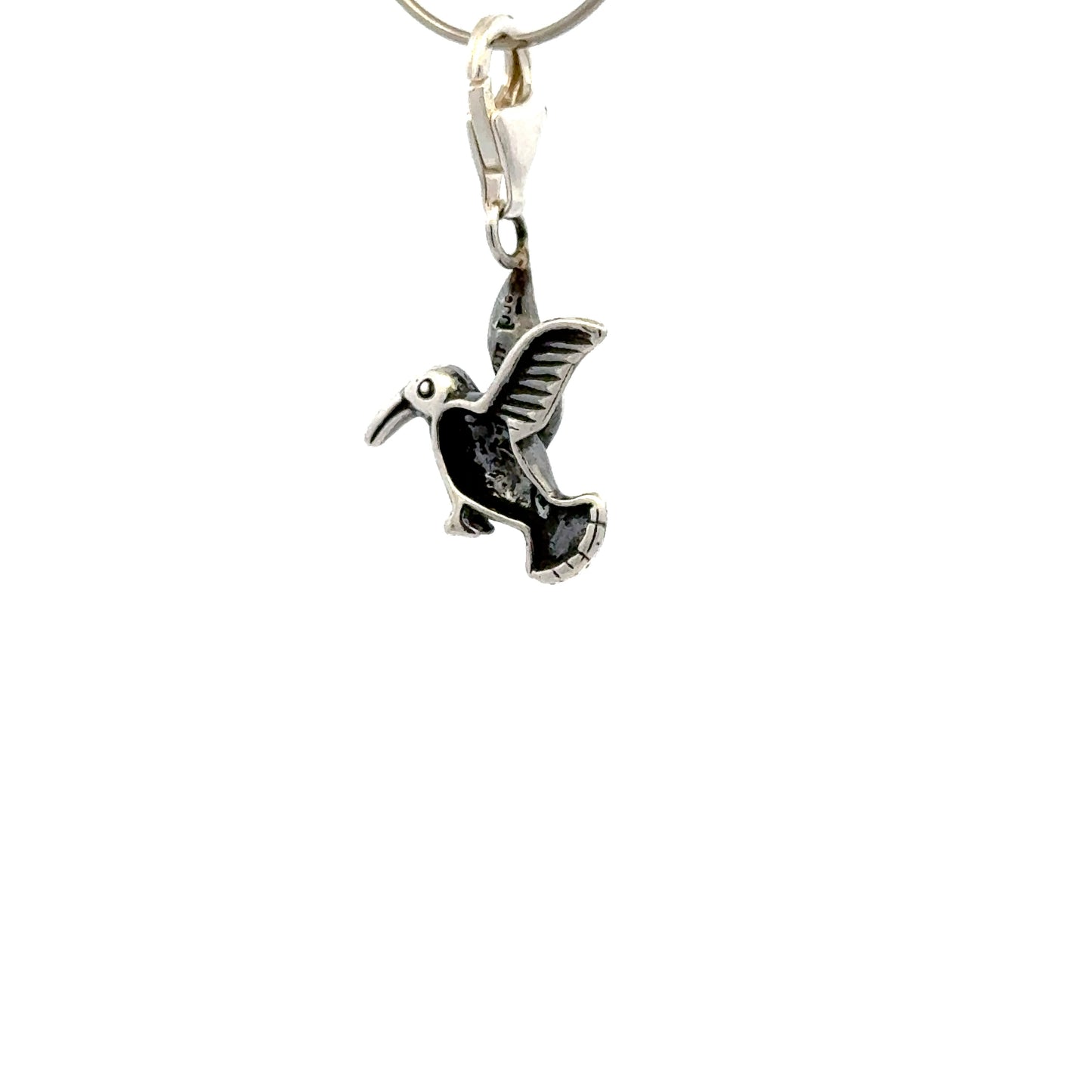 925 Sterling Silver Hummingbird with Tear-drop - Lobster Clasp