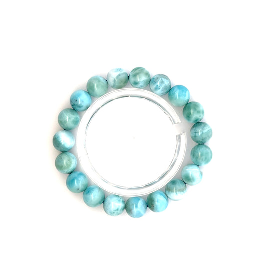 Larimar Bracelet – Natural Sky-Blue Gemstone
