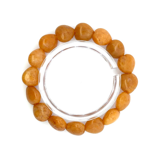 Yellow Quartz Bracelet – Heart-Shaped Natural Gemstone