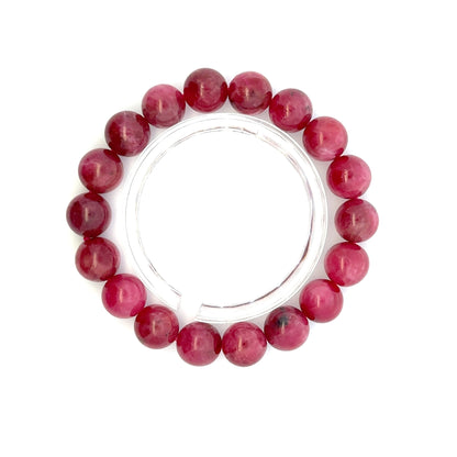 Rare Rhodonite Bracelet – Natural Pink Gemstone Jewelry