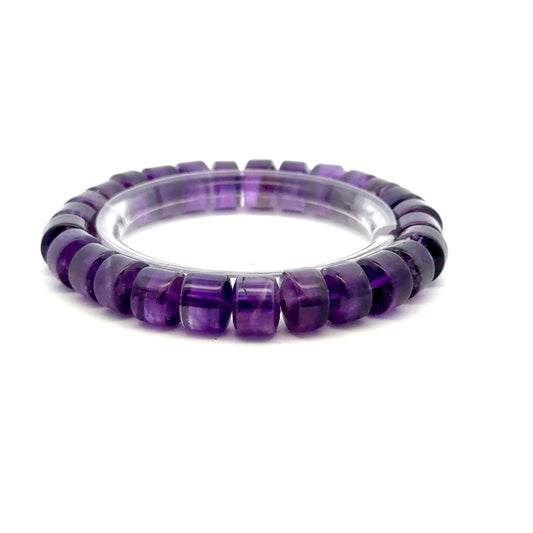African AAA Amethyst Bracelet – Deep Purple Natural Gemstone