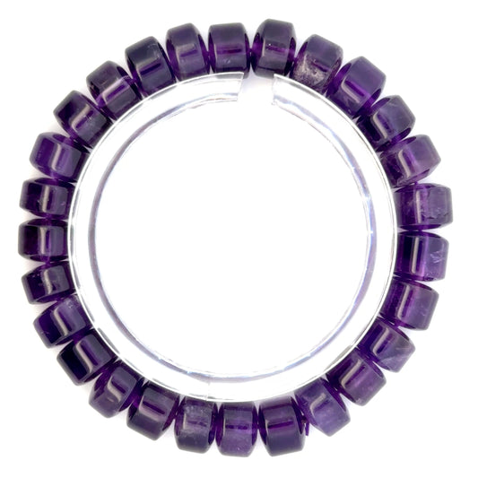 African AAA Amethyst Bracelet – Deep Purple Natural Gemstone