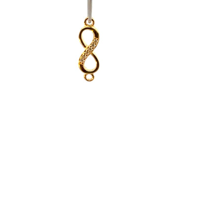 925 Sterling Silver  Figure 8 Connector with Cubic Zirconia