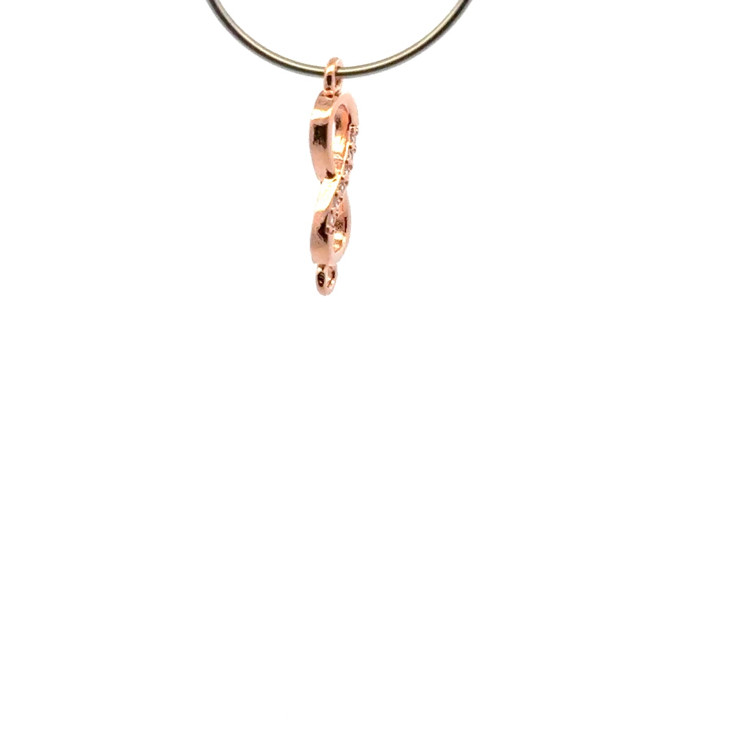 925 Sterling Silver  Figure 8 Connector with Cubic Zirconia