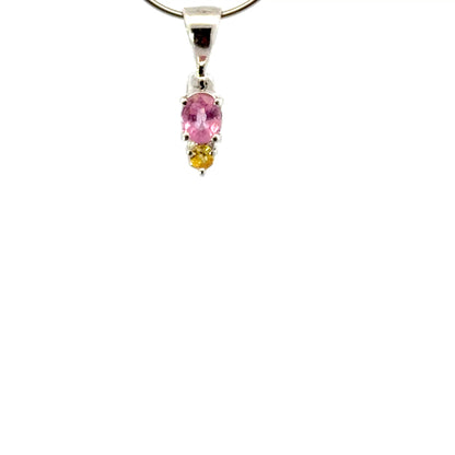 Handmade 925 Sterling Silver Pear Shaped Bail with Sapphire