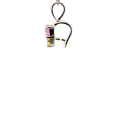 Handmade 925 Sterling Silver Pear Shaped Bail with Sapphire