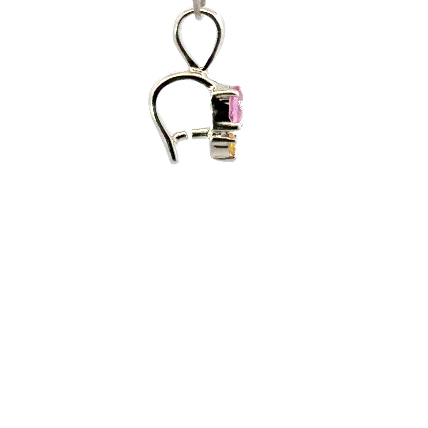 Handmade 925 Sterling Silver Pear Shaped Bail with Sapphire